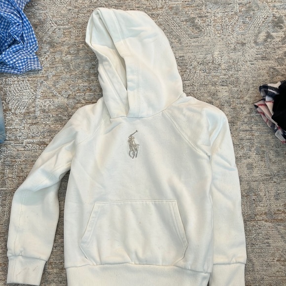 Girls white polo hoodie - Picture 1 of 2